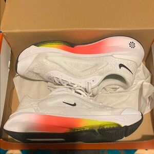 Nike White and Multicolor Sneakers